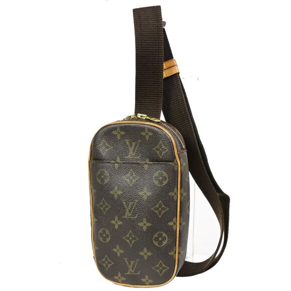 LOUIS VUITTON Pochette Gange Shoulder Bag Monogram Brown Spain - Picture 1 of 15
